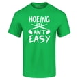 thumbnail image 1 of Shop4Ever Men's Hoeing Ain't Easy Graphic T-shirt XXXXX-Large Irish Green, 1 of 5