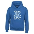 thumbnail image 1 of Shop4Ever Men's Hoeing Ain't Easy Hooded Sweatshirt Hoodie Medium Royal Blue, 1 of 5