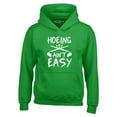thumbnail image 1 of Shop4Ever Men's Hoeing Ain't Easy Hooded Sweatshirt Hoodie XXX-Large Irish Green, 1 of 5