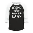 thumbnail image 1 of Shop4Ever Men's Hoeing Ain't Easy Raglan Baseball Shirt X-Large Black/White, 1 of 4