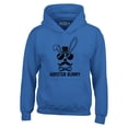 thumbnail image 1 of Shop4Ever Men's Hopster Bunny Funny Easter Hipster Rabbit Hooded Sweatshirt Hoodie XX-Large Royal Blue, 1 of 5