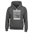 thumbnail image 1 of Shop4Ever Men's Husband Nutrition Facts Funny Gift for Men Hooded Sweatshirt Hoodie XXX-Large Charcoal, 1 of 5