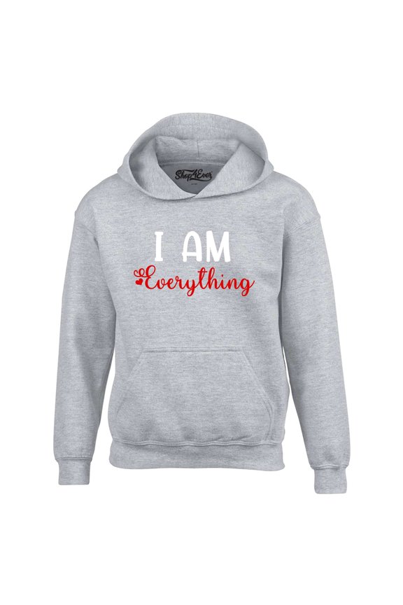 Men's I Am Everything Couples Matching Valentine Hooded Sweatshirt Hoodie X-Large Sports Grey