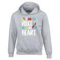 thumbnail image 1 of Shop4Ever Men's I Am His Voice He is My Heart Autism Awareness Hooded Sweatshirt Hoodie Medium Sports Grey, 1 of 5