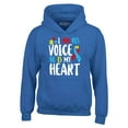 thumbnail image 1 of Shop4Ever Men's I Am His Voice He is My Heart Autism Awareness Hooded Sweatshirt Hoodie Small Royal Blue, 1 of 5