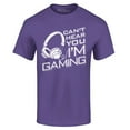 thumbnail image 1 of Shop4Ever Men's I Can't Hear You I'm Gaming Graphic T-shirt XXX-Large Purple, 1 of 5