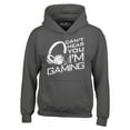 thumbnail image 1 of Shop4Ever Men's I Can't Hear You I'm Gaming Hooded Sweatshirt Hoodie Medium Charcoal, 1 of 5