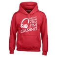 thumbnail image 1 of Shop4Ever Men's I Can't Hear You I'm Gaming Hooded Sweatshirt Hoodie Small Red, 1 of 5