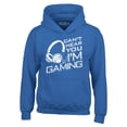 thumbnail image 1 of Shop4Ever Men's I Can't Hear You I'm Gaming Hooded Sweatshirt Hoodie Small Royal Blue, 1 of 5