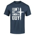 thumbnail image 1 of Shop4Ever Men's I Can't but I Know a Guy Jesus Religious Graphic T-shirt Medium Navy, 1 of 5