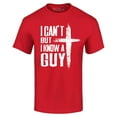 thumbnail image 1 of Shop4Ever Men's I Can't but I Know a Guy Jesus Religious Graphic T-shirt Small Red, 1 of 5