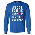 thumbnail image 1 of Shop4Ever Men's I Heart U ABC's Valentine's Day Love You Long Sleeve Shirt X-Large Royal Blue, 1 of 5
