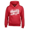 thumbnail image 1 of Shop4Ever Men's I Just Dropped A Load Patriotic Trucker Hooded Sweatshirt Hoodie Large Red, 1 of 5