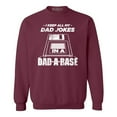 thumbnail image 1 of Shop4Ever Men's I Keep All My Dad Jokes in The Dad A Base Crewneck Sweatshirt Medium Maroon, 1 of 5