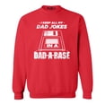 thumbnail image 1 of Shop4Ever Men's I Keep All My Dad Jokes in The Dad A Base Crewneck Sweatshirt Small Red, 1 of 5