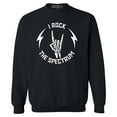 thumbnail image 1 of Shop4Ever Men's I Rock The Spectrum Skeleton Skull Crewneck Sweatshirt XXXXX-Large Black, 1 of 5