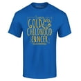 thumbnail image 1 of Shop4Ever Men's I Wear Gold for Childhood Cancer Awareness Graphic T-shirt Medium Royal Blue, 1 of 5