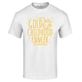thumbnail image 1 of Shop4Ever Men's I Wear Gold for Childhood Cancer Awareness Graphic T-shirt X-Large White, 1 of 5