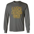 thumbnail image 1 of Shop4Ever Men's I Wear Gold for Childhood Cancer Awareness Long Sleeve Shirt XX-Large Charcoal, 1 of 5