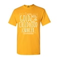 thumbnail image 1 of Shop4Ever Men's  I Wear Gold for Childhood Cancer Awareness White Graphic T-shirt X-Large GOLD, 1 of 4