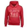 thumbnail image 1 of Shop4Ever Men's I Wet My Plants  Hooded Sweatshirt Hoodie Medium Red, 1 of 5