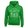 thumbnail image 1 of Shop4Ever Men's I Wet My Plants  Hooded Sweatshirt Hoodie X-Large Irish Green, 1 of 5