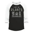 thumbnail image 1 of Shop4Ever Men's I Wet My Plants Raglan Baseball Shirt X-Large Black/White, 1 of 4