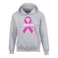thumbnail image 1 of Shop4Ever Men's I'm A Survivor Breast Cancer Awareness Hooded Sweatshirt Hoodie XX-Large Sports Grey, 1 of 5
