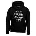thumbnail image 1 of Shop4Ever Men's I'm Just WTF-ing My Way Through Life Hooded Sweatshirt Hoodie Large Black, 1 of 5