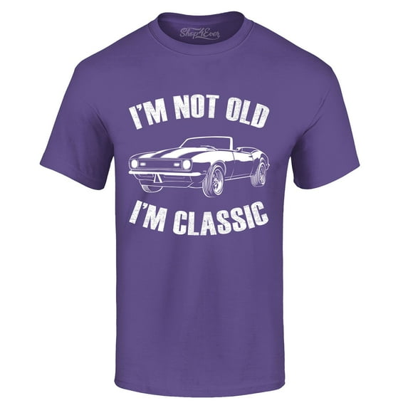 Shop4Ever Men's I'm Not Old I'm Classic Graphic T-shirt Large Purple