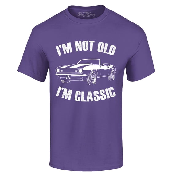 Shop4Ever Men's I'm Not Old I'm Classic Graphic T-shirt XXXXX-Large Purple