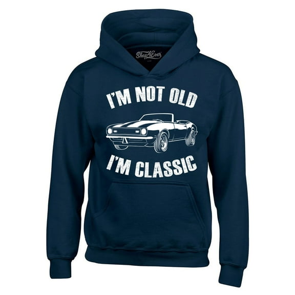 Shop4Ever Men's I'm Not Old I'm Classic Hooded Sweatshirt Hoodie X-Large Navy
