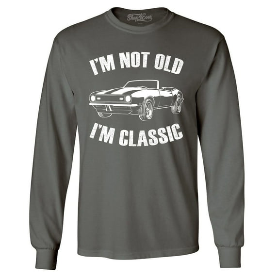 Shop4Ever Men's I'm Not Old I'm Classic Long Sleeve Shirt XXX-Large Charcoal