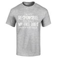 thumbnail image 1 of Shop4Ever Men's I'm Not Responsible for What My Face Does When You Talk Graphic T-shirt XXX-Large Sports Grey, 1 of 5