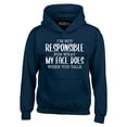 thumbnail image 1 of Shop4Ever Men's I'm Not Responsible for What My Face Does When You Talk Hooded Sweatshirt Hoodie Small Navy, 1 of 5