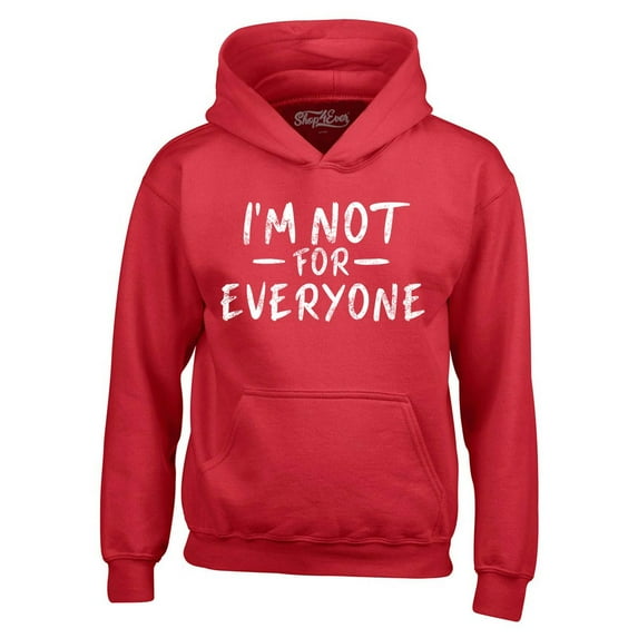 Shop4Ever Men's I'm Not for Everyone Hooded Sweatshirt Hoodie Small Red