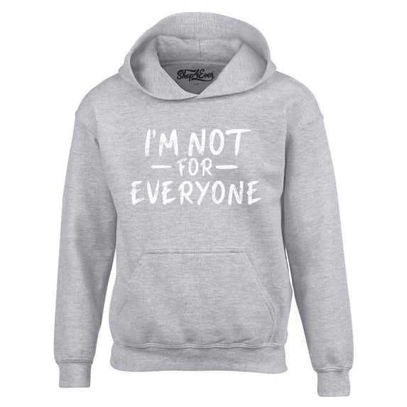 Shop4Ever Men's I'm Not for Everyone Hooded Sweatshirt Hoodie XX-Large Sports Grey