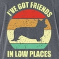 thumbnail image 1 of Shop4Ever Men's I've Got Friends in Low Places Corgi Funny Dog Graphic T-shirt X-Large Charcoal, 1 of 5