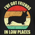 thumbnail image 1 of Shop4Ever Men's I've Got Friends in Low Places Corgi Funny Dog Long Sleeve Shirt Large Black, 1 of 5