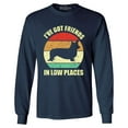 thumbnail image 1 of Shop4Ever Men's I've Got Friends in Low Places Corgi Funny Dog Long Sleeve Shirt XX-Large Navy, 1 of 5