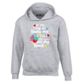 thumbnail image 1 of Shop4Ever Men's  If You Think My Hands are Full Heart Autism Hooded Sweatshirt Hoodie X-Large Sports Grey, 1 of 5