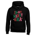 thumbnail image 1 of Shop4Ever Men's In My Merry Era Christmas Time Hooded Sweatshirt Hoodie XXX-Large Black, 1 of 5