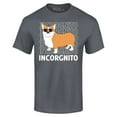 thumbnail image 1 of Shop4Ever Men's Incorgnito Funny Corgi Dog Incognito Graphic T-shirt Large Black, 1 of 5