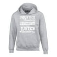 thumbnail image 1 of Shop4Ever Men's Injustice Anywhere is a Threat to Justice MLK Hooded Sweatshirt Hoodie Large Sports Grey, 1 of 5