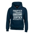 thumbnail image 1 of Shop4Ever Men's Injustice Anywhere is a Threat to Justice MLK Hooded Sweatshirt Hoodie XXX-Large Navy, 1 of 5