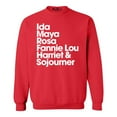 thumbnail image 1 of Shop4Ever Men's Inspirational Black Women Leaders Crewneck Sweatshirt XXX-Large Red, 1 of 5