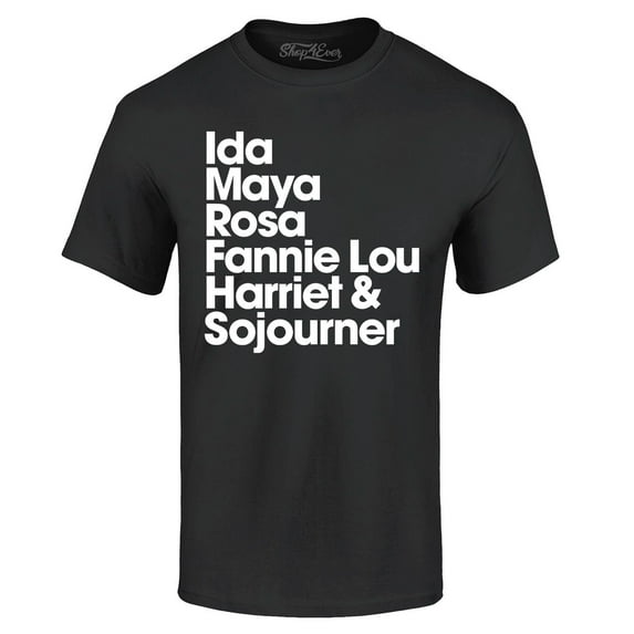 Shop4Ever Men's Inspirational Black Women Leaders Graphic T-shirt Medium Black