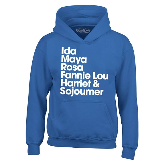 Shop4Ever Men's Inspirational Black Women Leaders Hooded Sweatshirt Hoodie Small Royal Blue