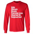 thumbnail image 1 of Shop4Ever Men's Inspirational Black Women Leaders Long Sleeve Shirt Small Red, 1 of 5