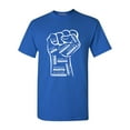 thumbnail image 1 of Shop4Ever Men's Inspiring Black Leaders Fist Graphic T-shirt X-Large Royal Blue, 1 of 5